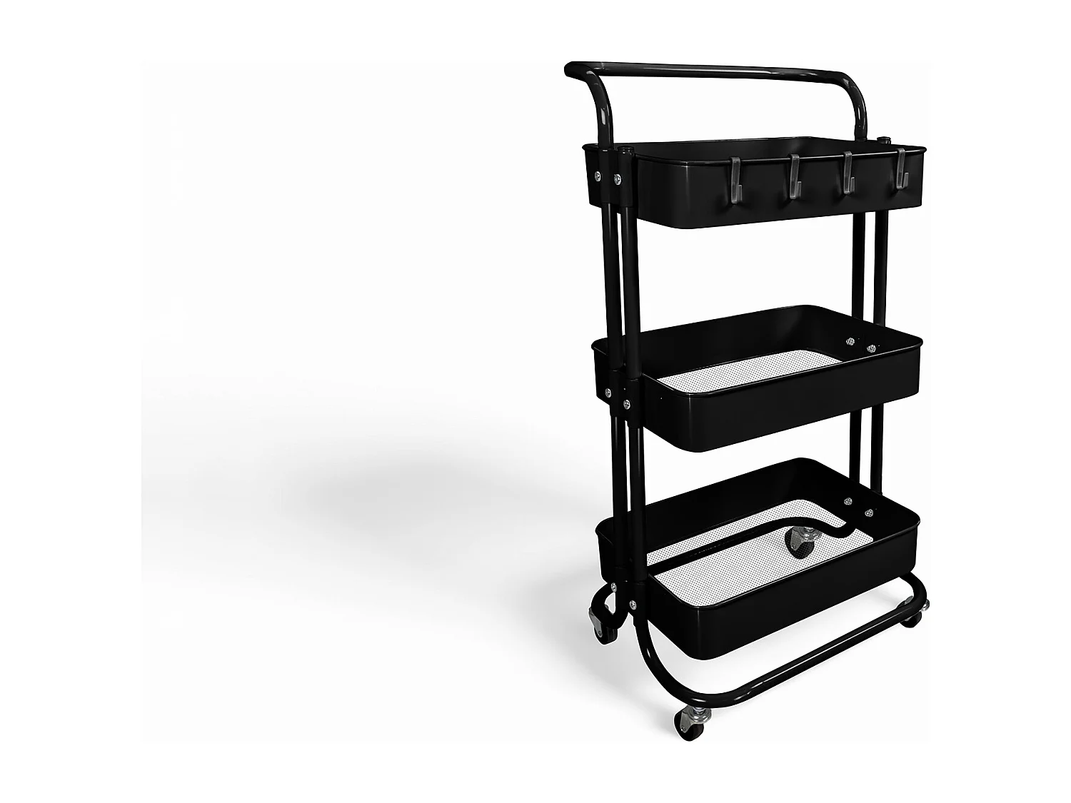 Carrellino cucina portaoggetti carrellino con ruote salvaspazio – Leo