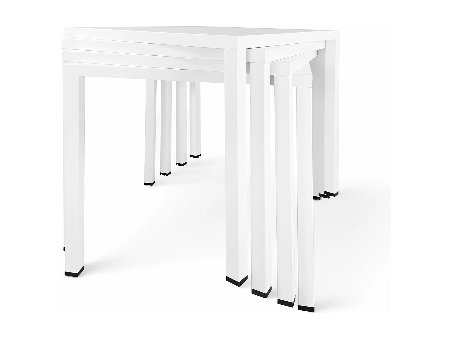 Tavolo da esterno 70×70 cm tavolo da giardino bianco – Alan