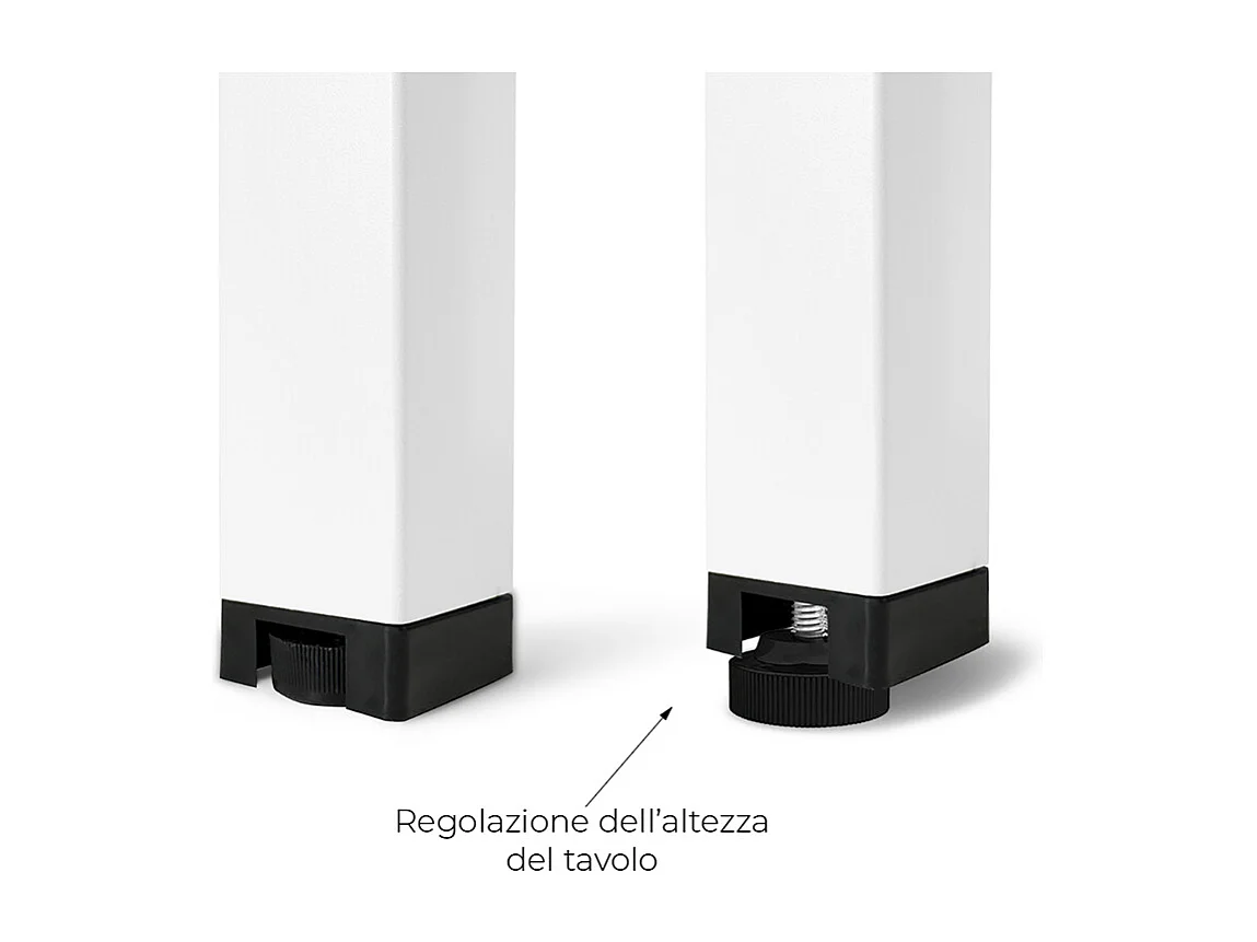 Tavolo da esterno 70×70 cm tavolo da giardino bianco – Alan