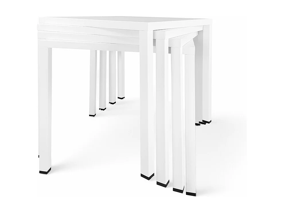 Tavolo da esterno 70×70 cm tavolo da giardino bianco – Alan