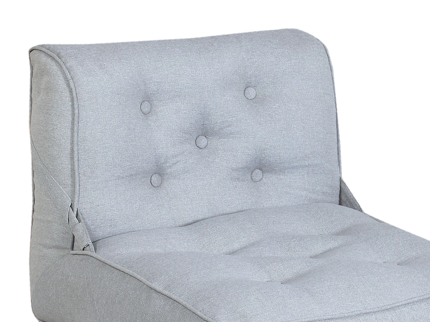 Fauteuil convertible chauffeuse avec repose-pieds en tissu gris clair ZONIRA