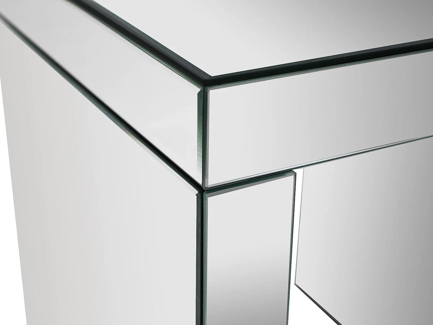 Lot de 2 tables basses en MDF et miroir - YERVINI