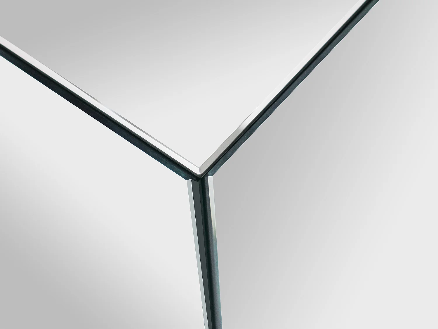 Table d'appoint en MDF et miroir - LAZURIO