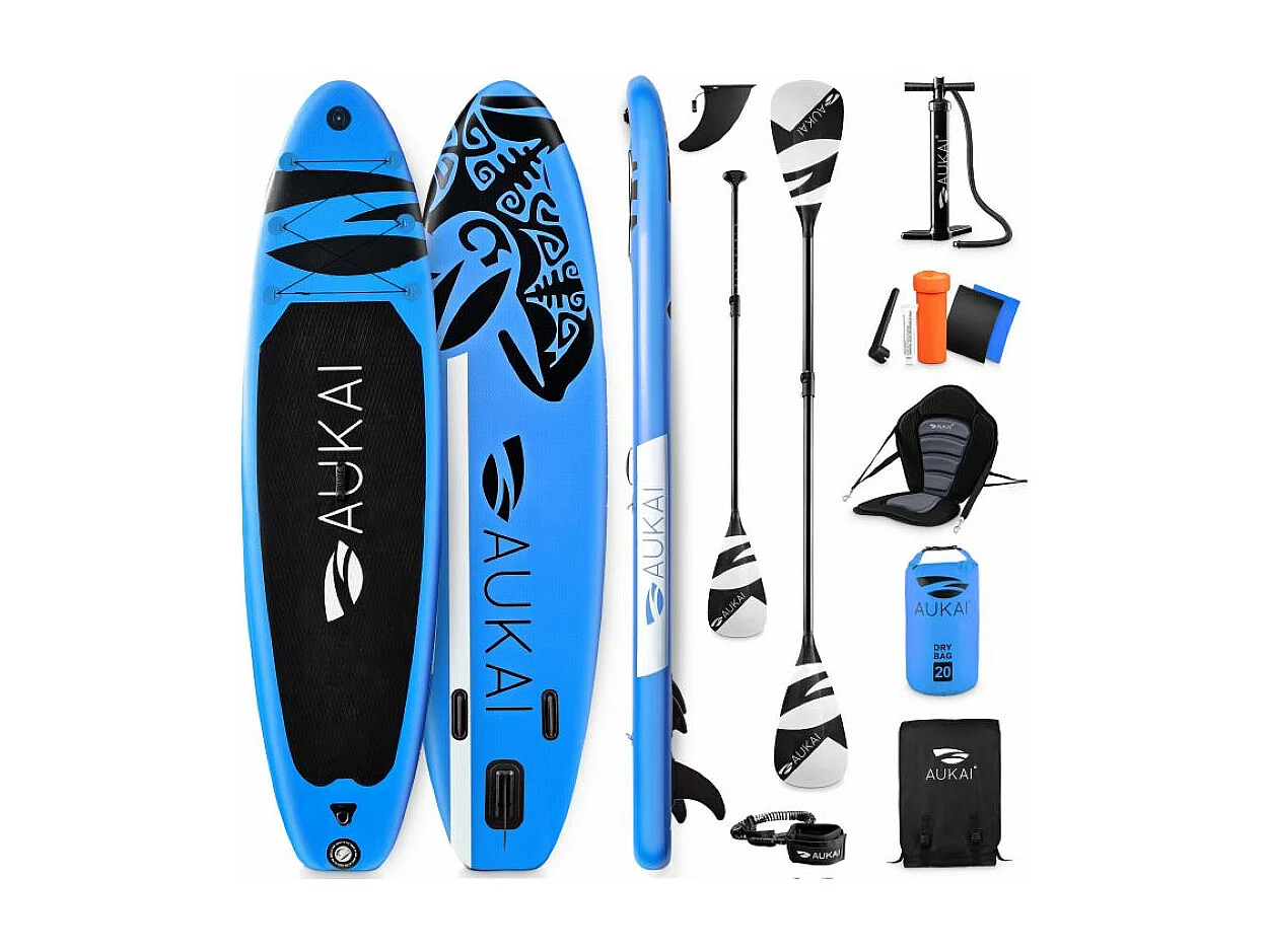 Floraya - Supboard Ocean - 320 cm - Turquoise - Avec pagaie de kayak + siège