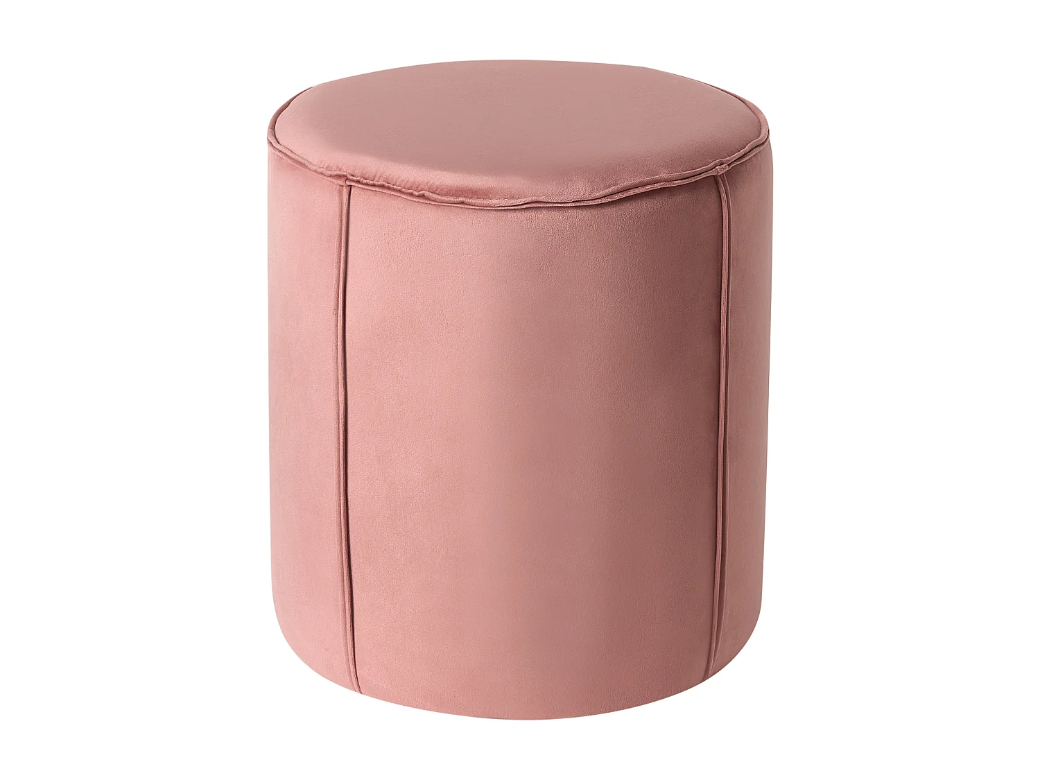 Pouf Hocker Samt rosa rund ⌀ 40 cm Polsterhocker 43 cm hoch Sedona