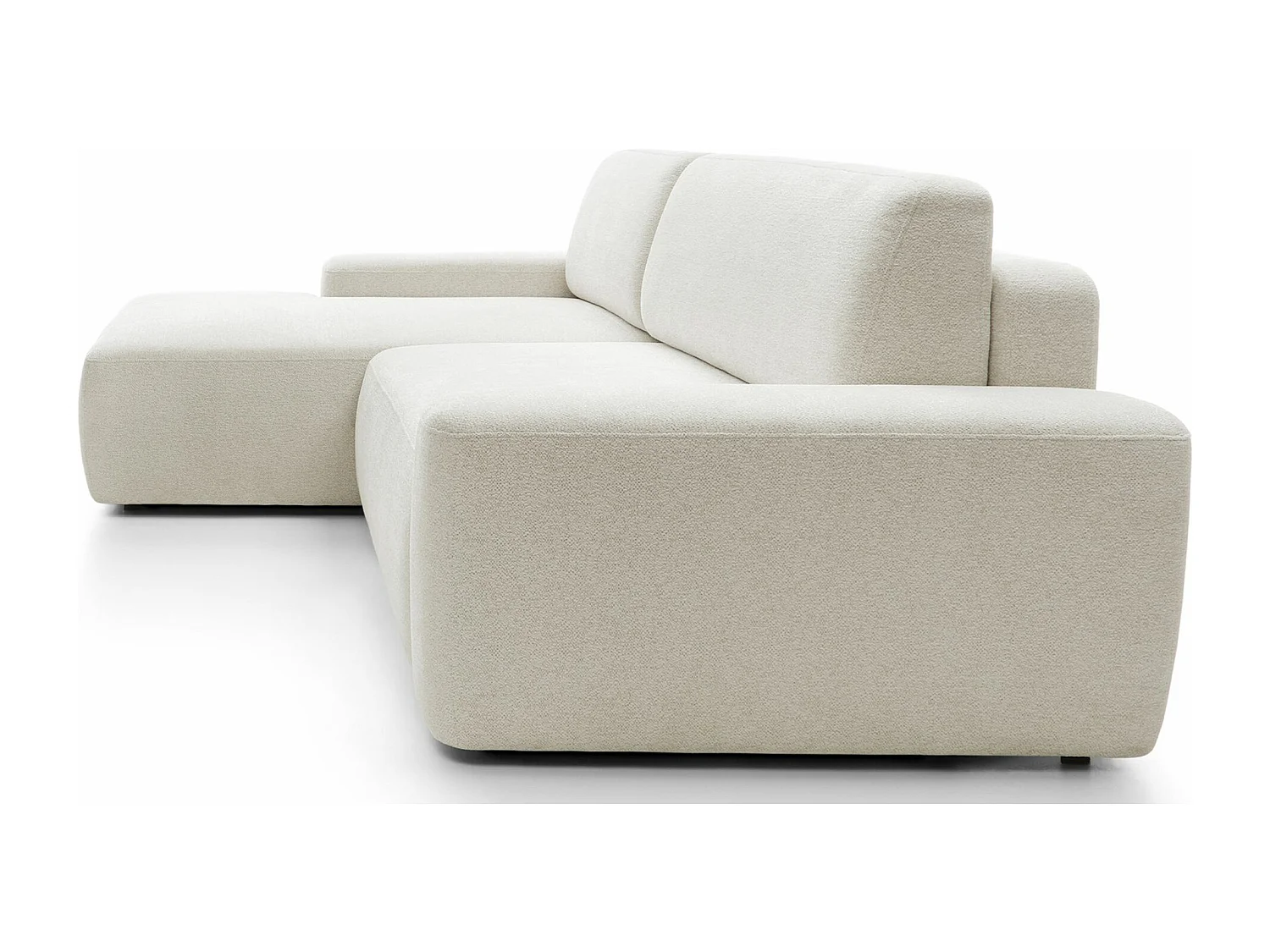 Hoekbank - chenille crème - linkerzijde - BALEO