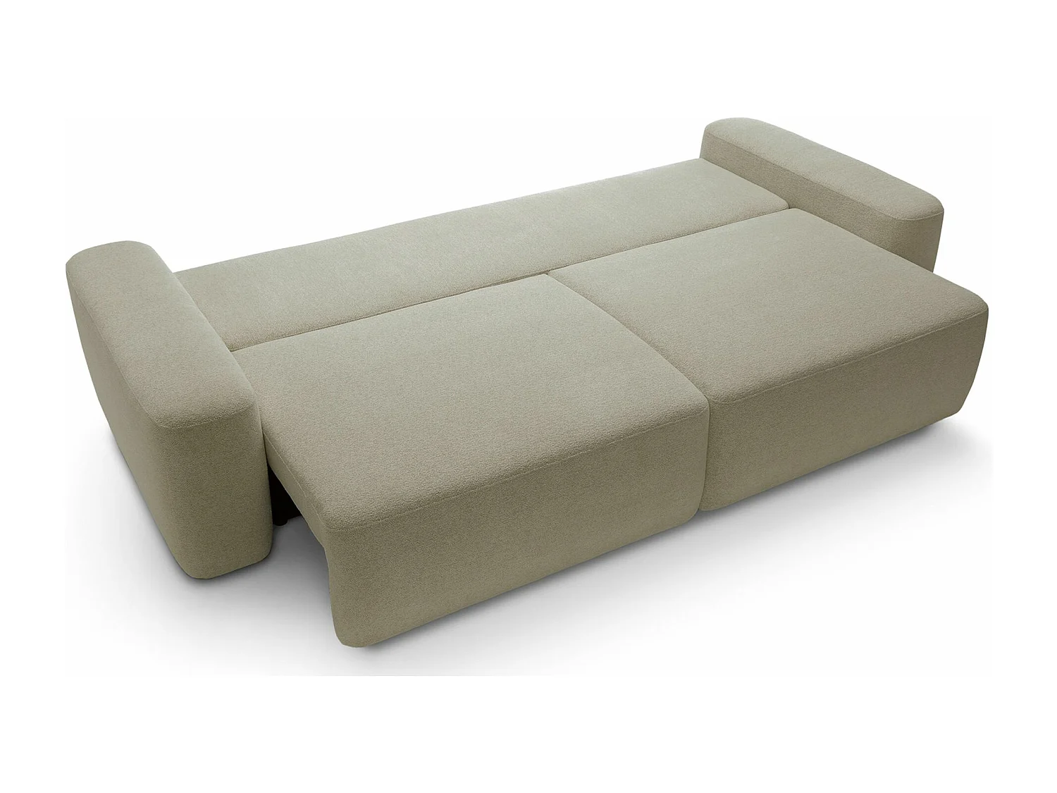 3-Sitzer Sofa mit Schlaffunktion - Chenille-Bezug - beige - BALEO
