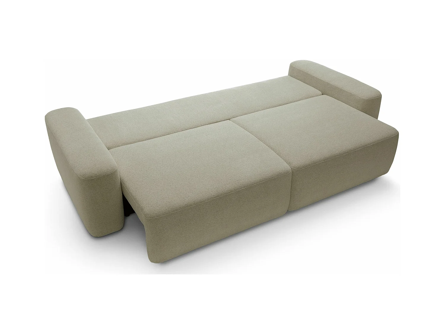 Canapé convertible 3 places - beige chenille - BALEO