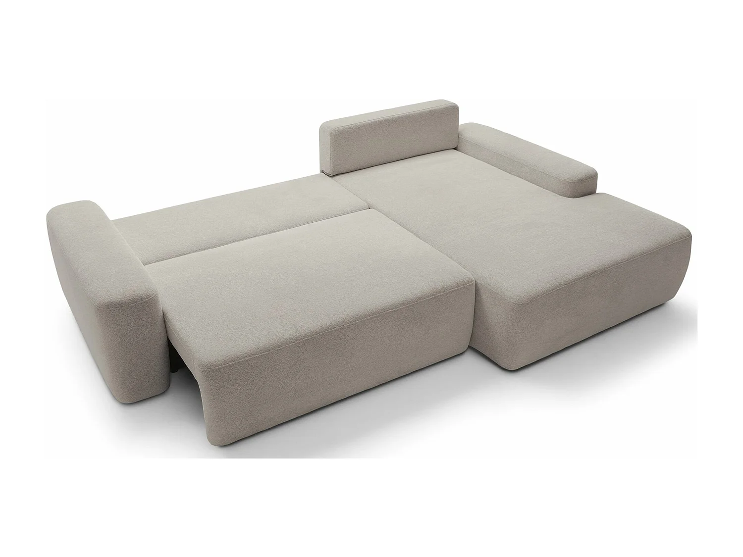 Hoekbank - grijsbeige chenille - rechterkant - BALEO