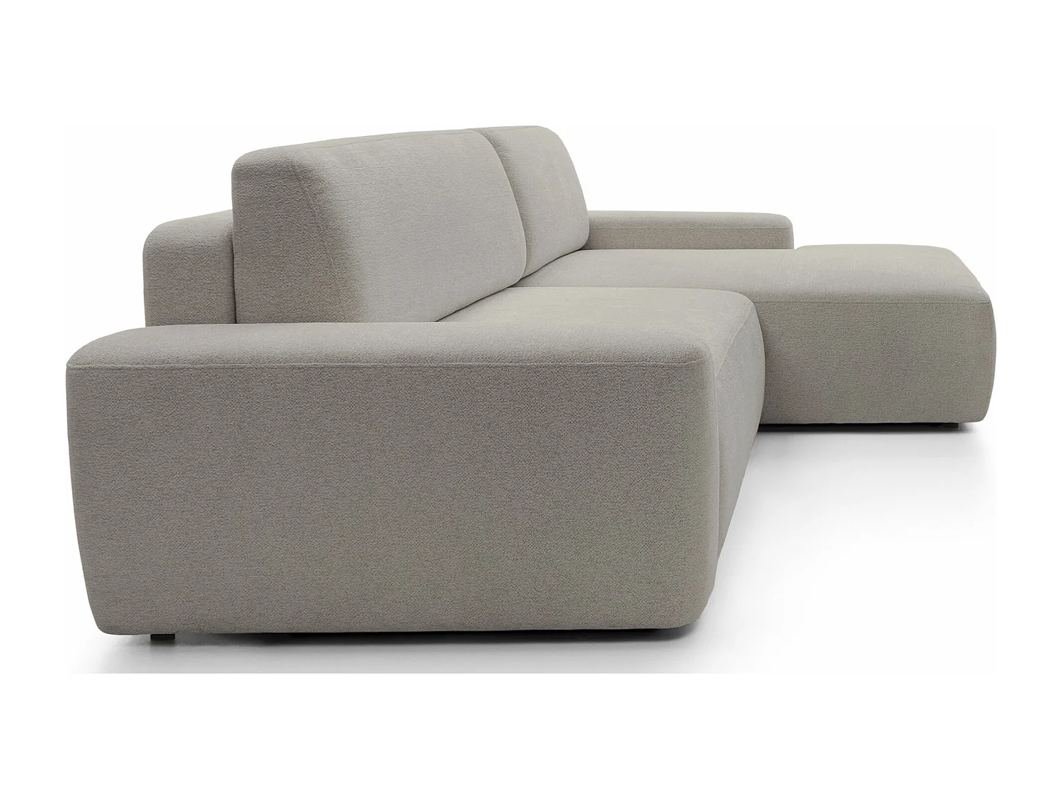 Hoekbank - grijsbeige chenille - rechterkant - BALEO