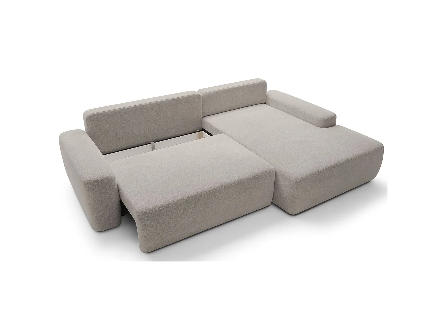 Hoekbank - grijsbeige chenille - rechterkant - BALEO
