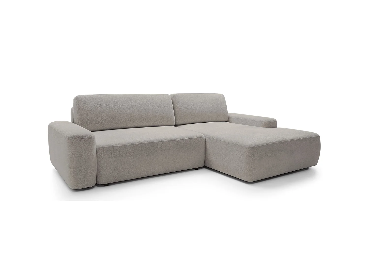 Hoekbank - grijsbeige chenille - rechterkant - BALEO