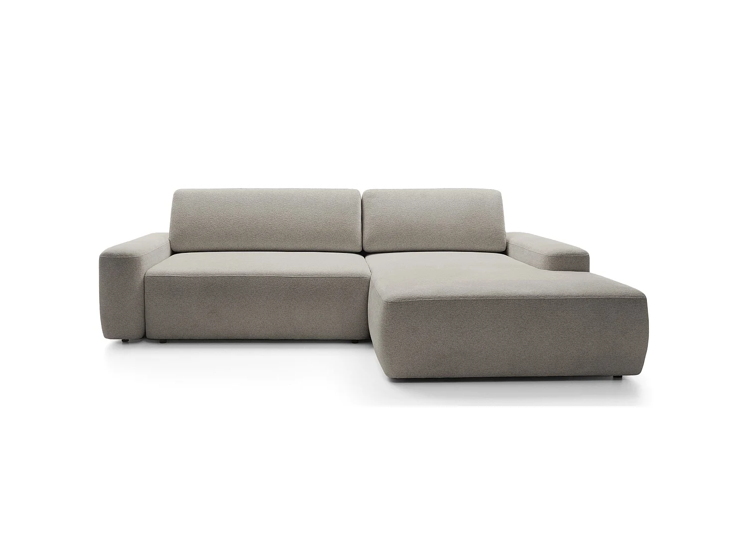 Hoekbank - grijsbeige chenille - rechterkant - BALEO