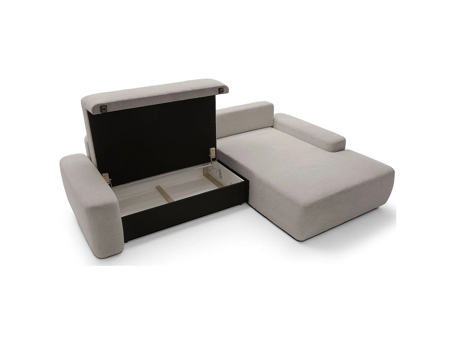 Hoekbank - grijsbeige chenille - rechterkant - BALEO