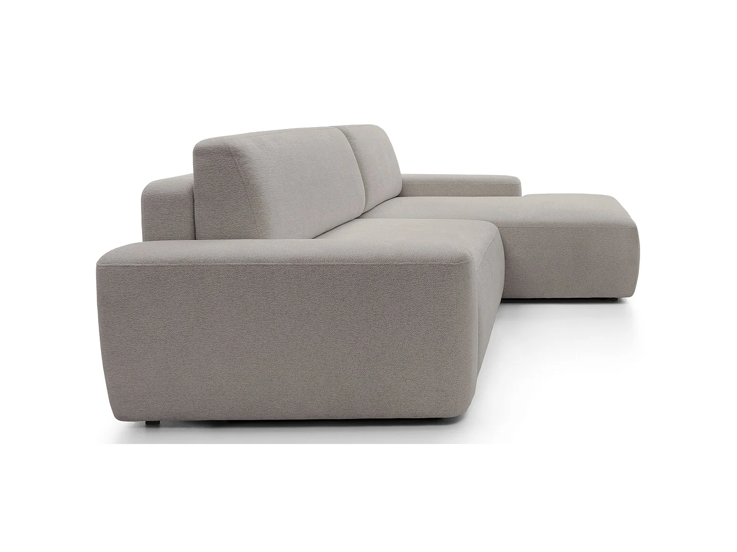 Hoekbank - grijsbeige chenille - rechterkant - BALEO