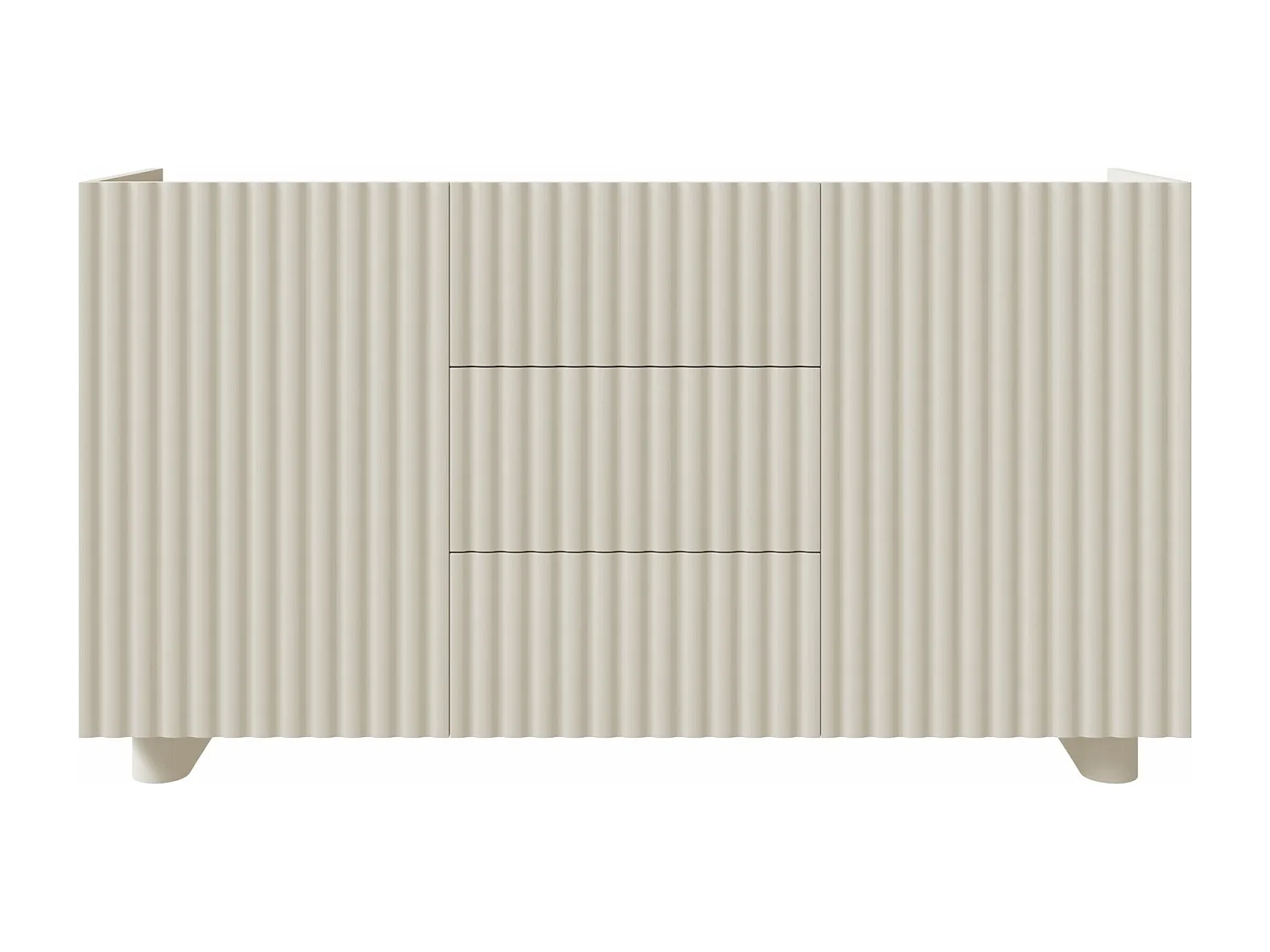 Buffet 2 portes avec 3 tiroirs - 144 cm - grège - FIORRA