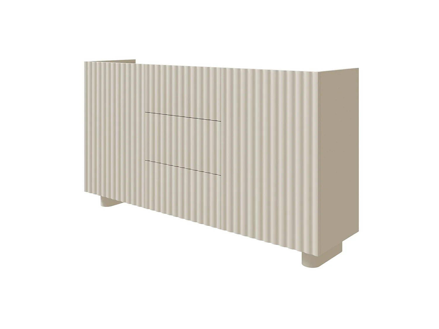 2-deurs dressoir met 3 laden - 144 cm - greige - FIORRA
