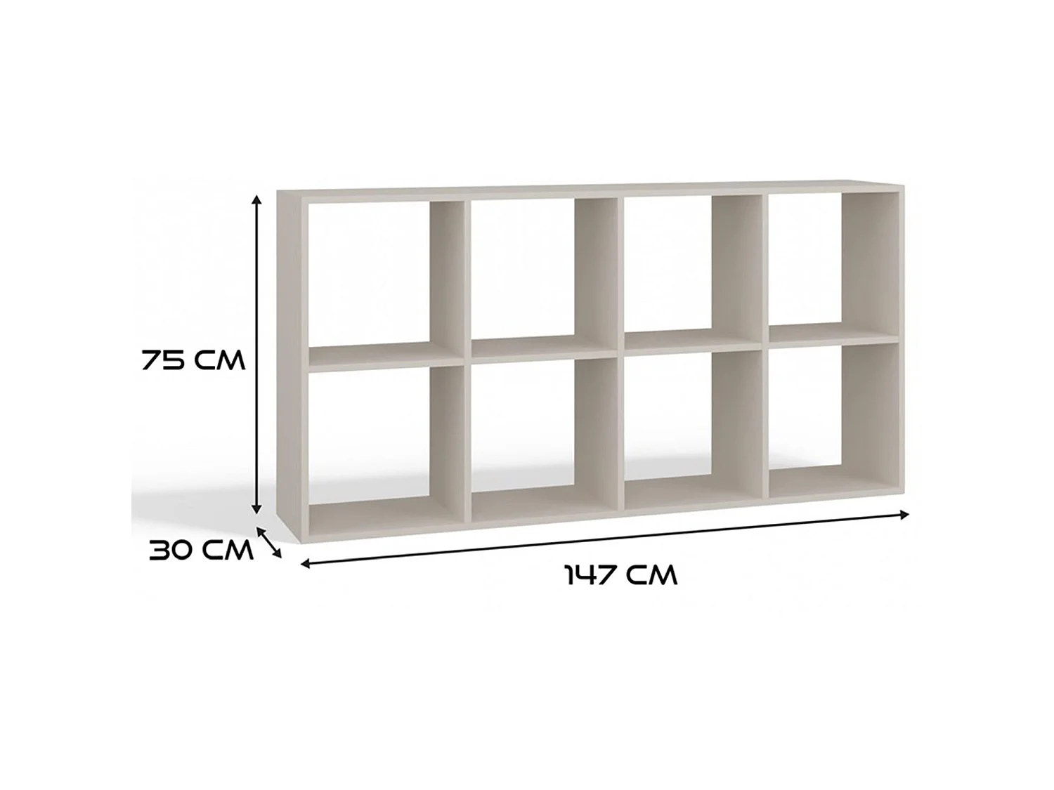 Étagère avec 8 étagères - 147 cm - Chêne Sonoma - MALAX