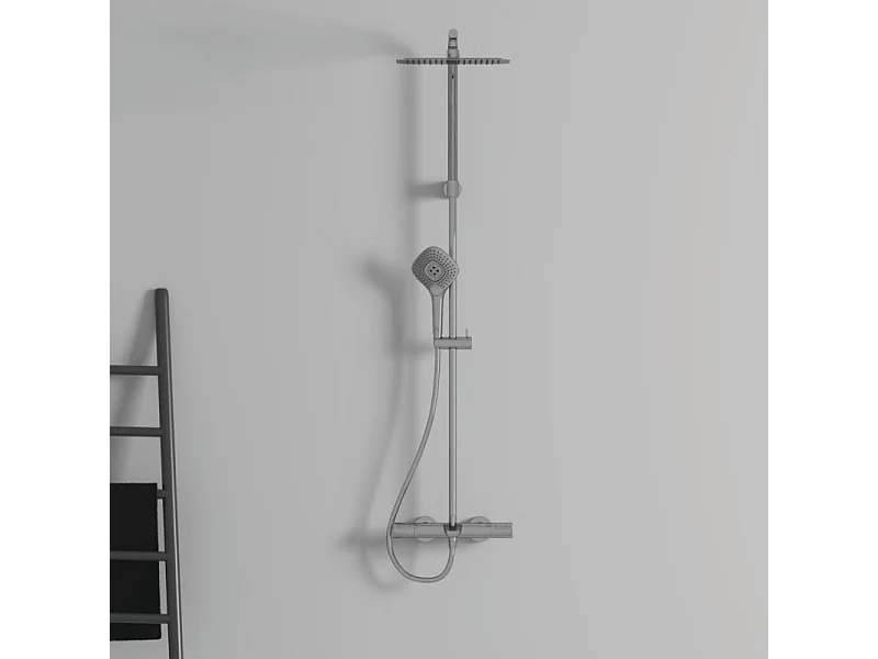 Colonne bain douche thermostatique IDEAL STANDARD téléscopique Ceratherm T100 + Nettoyant BRIOCHIN Ecocert