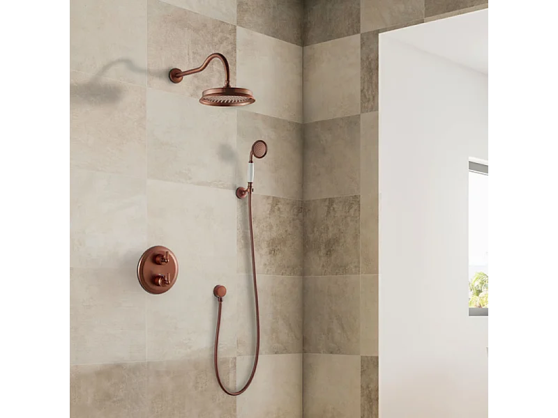 Robinet douche encastrable rétro Paini Lady's auburn