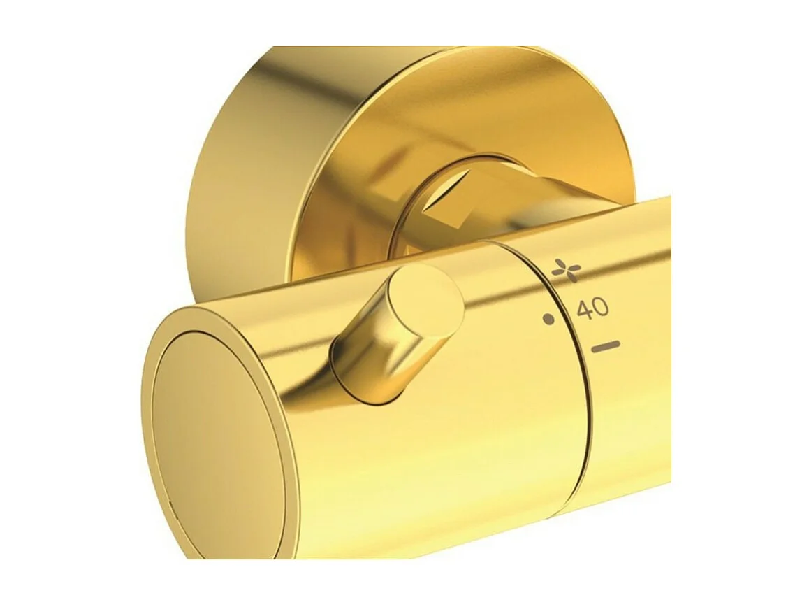 Colonne de douche thermostatique IDEAL STANDARD Ceratherm T125 or brossé + microfibre