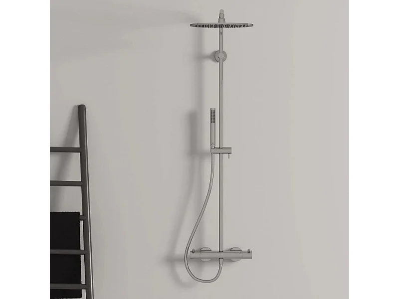 Colonne de douche thermostatique IDEAL STANDARD Ceratherm T125 chromé + microfibre