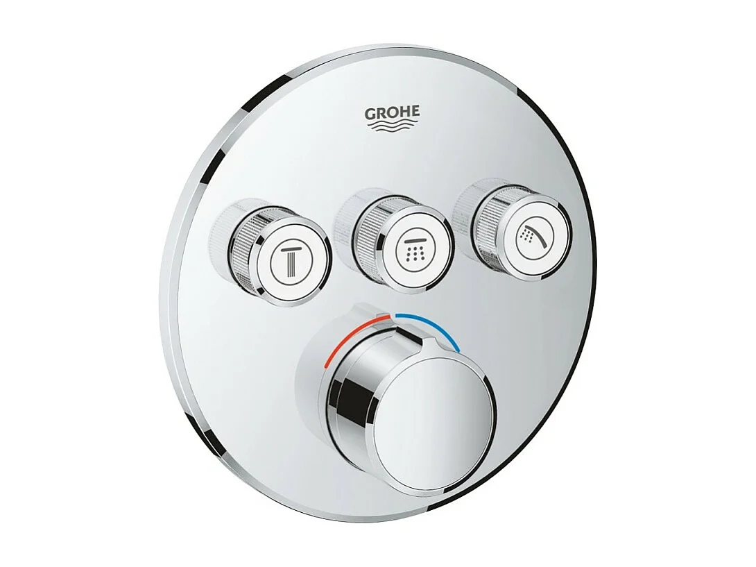 GROHE - Mitigeur encastré 3 sorties Grohtherm SmartControl