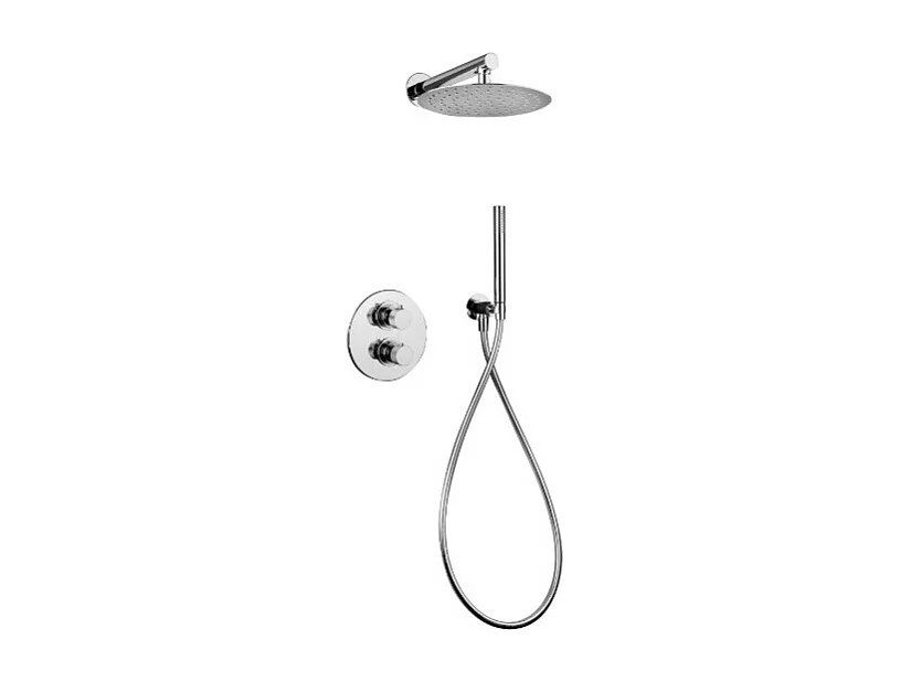 Païni : Ensemble thermostatique à encastrer Rain Light Techno Cromo