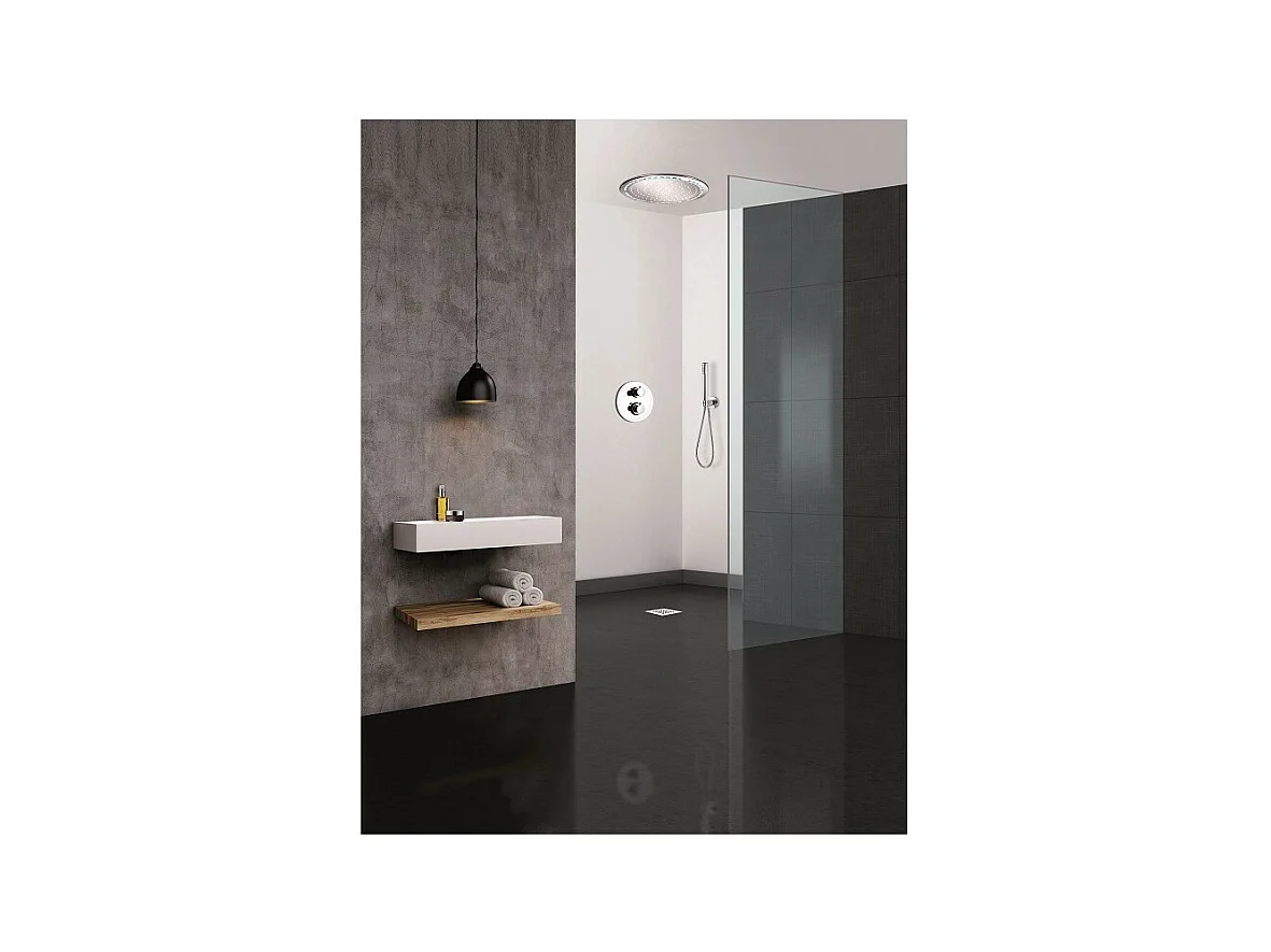 Païni : Ensemble thermostatique à encastrer Rain Light Techno Cromo