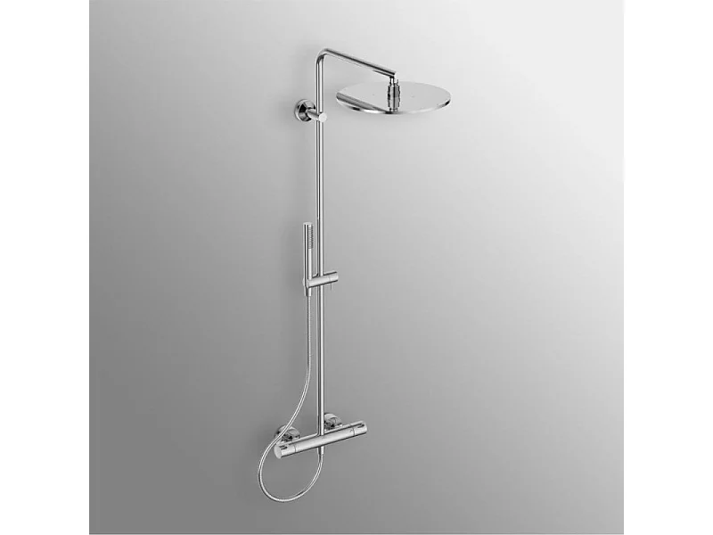 Colonne de douche thermostatique IDEAL STANDARD Ceratherm T125 gris orage + microfibre