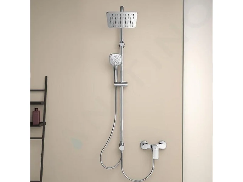 Colonne douche IDEAL STANDARD Idealrain cube chrome + microfibre