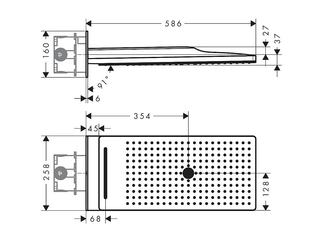 HANSGROHE Douche de tête Rainmaker Select 580 3 jets blanc chromé