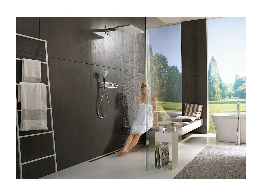 HANSGROHE Douche de tête Rainmaker Select 460 2 jets avec bras de douche blanc chromé