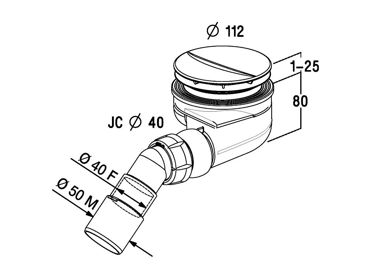 Bonde de ducha Turboflow TB90