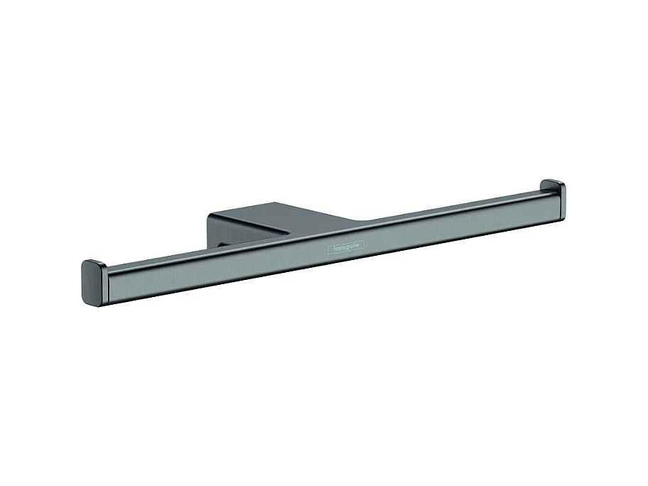 HANSGROHE Porte-papier double 300 mm noir chromé brossé AddStoris