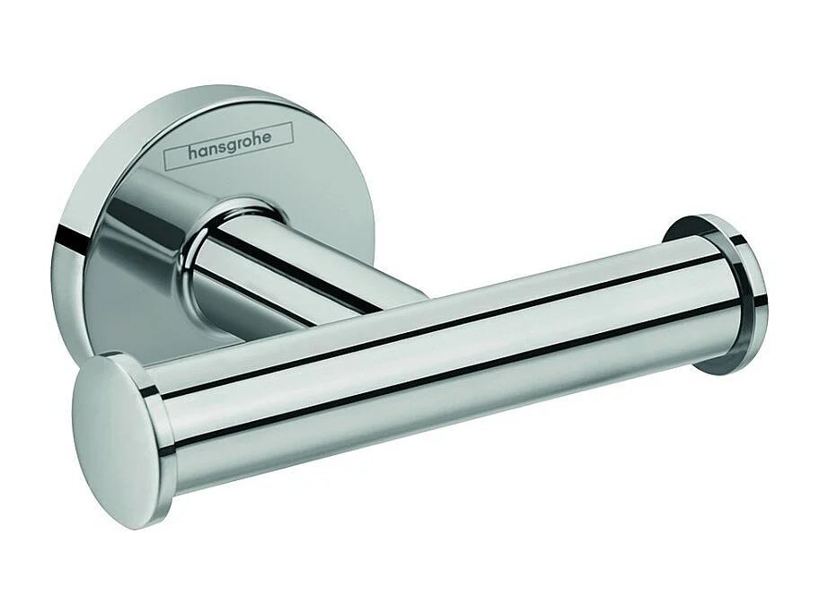HANSGROHE Toallero cromado con doble gancho Logis Universal