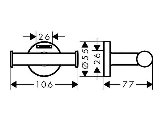 HANSGROHE Double Crochet Porte-serviette chromé Logis Universal
