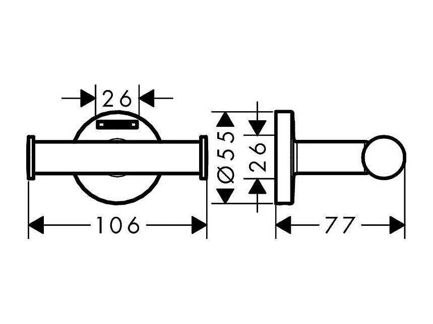 HANSGROHE Double Crochet Porte-serviette chromé Logis Universal