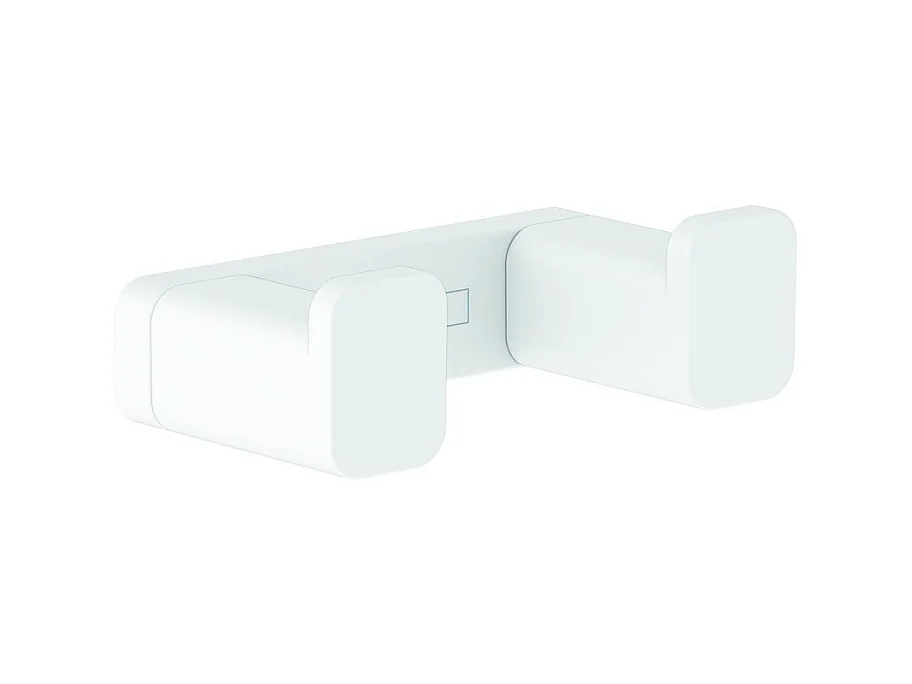 HANSGROHE Crochet double blanc mat AddStoris