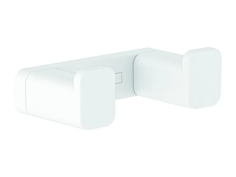 HANSGROHE Gancho doble blanco mate AddStoris