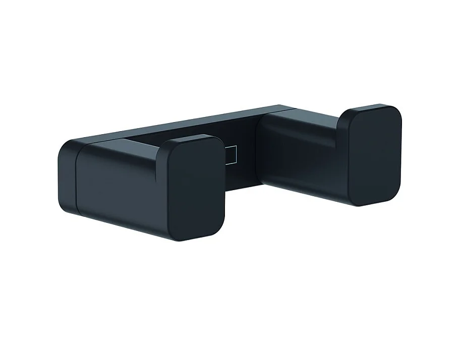 HANSGROHE Crochet double noir mat AddStoris