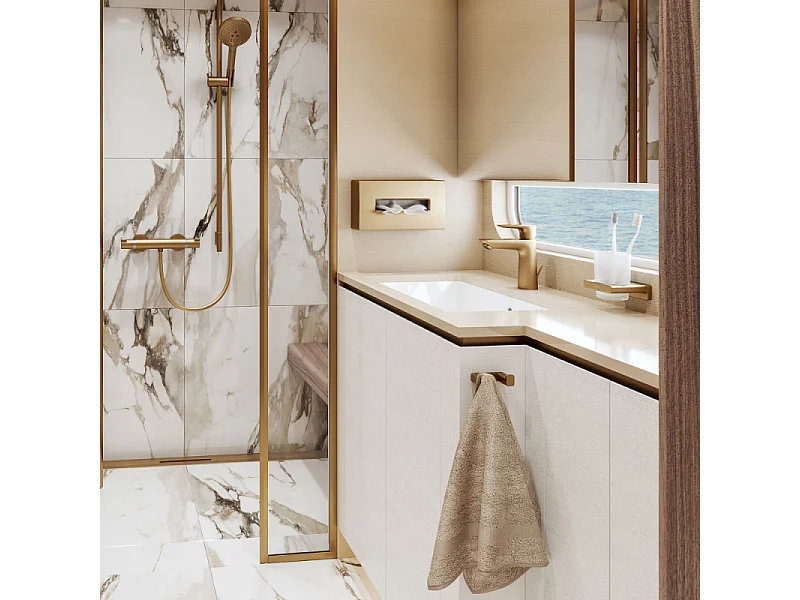 HANSGROHE Gancho doble bronce cepillado AddStoris