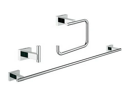 GROHE - Juego de accesorios Eessentials Cube, 40777001, cromado