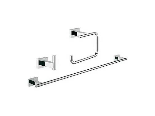 GROHE - Set d'accessoires Eessentials Cube, 40777001, chrome