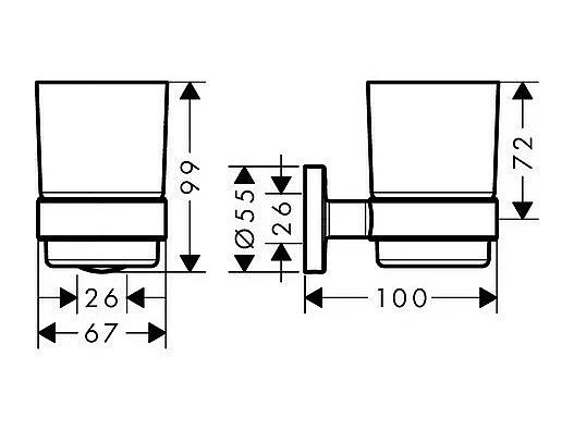 HANSGROHE Logis Portavasos universal cromado