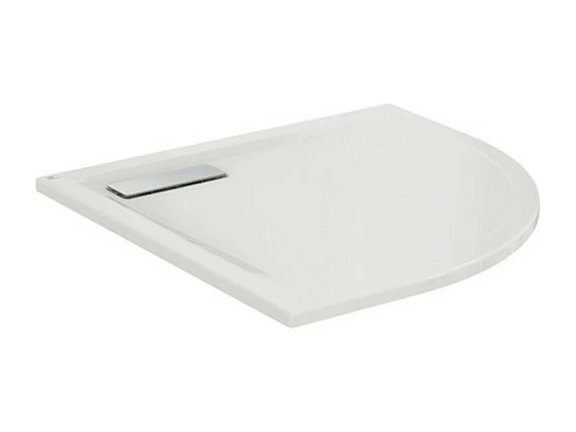 IDEAL STANDARD Receveur antidérapant 90 X 90 Ultra Flat New acrylique quart de rond blanc bonde incluse