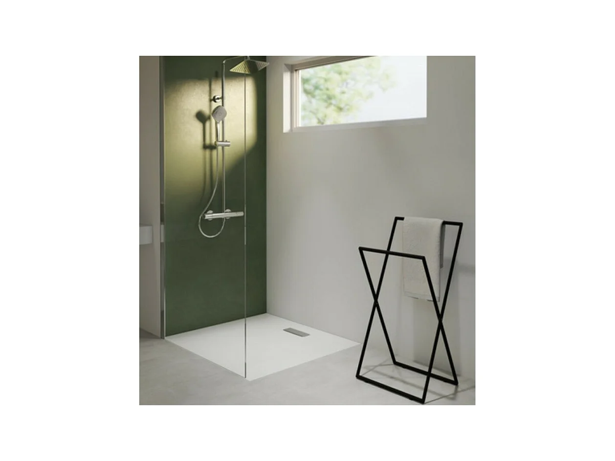 IDEAL STANDARD Receveur  100 X 100 Ultra Flat New acrylique carre blanc mat