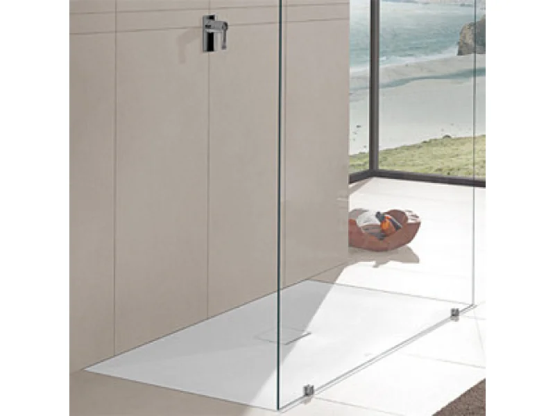 Receveur antidérapant 120 x 80 VILLEROY ET BOCH Squaro Infinity quaryl rectangle gris