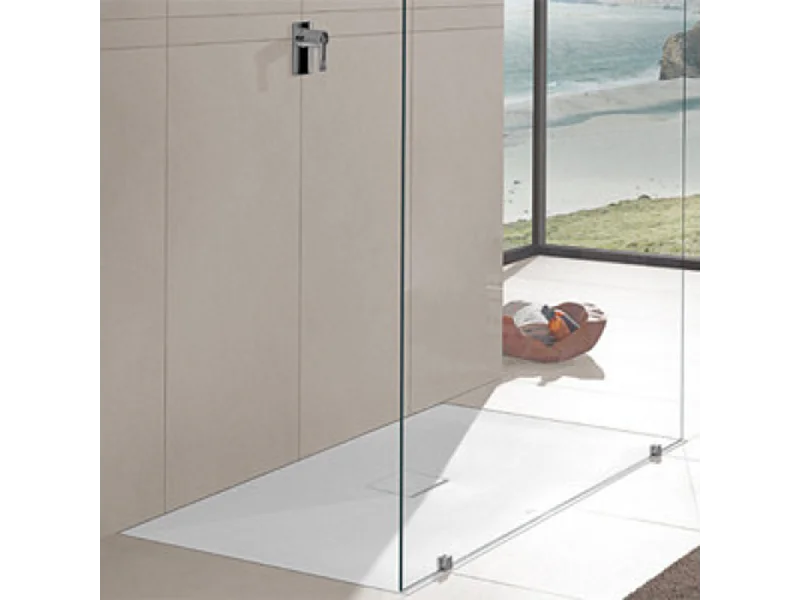 Receveur antidérapant 120 x 80 VILLEROY ET BOCH Squaro Infinity quaryl rectangle gris