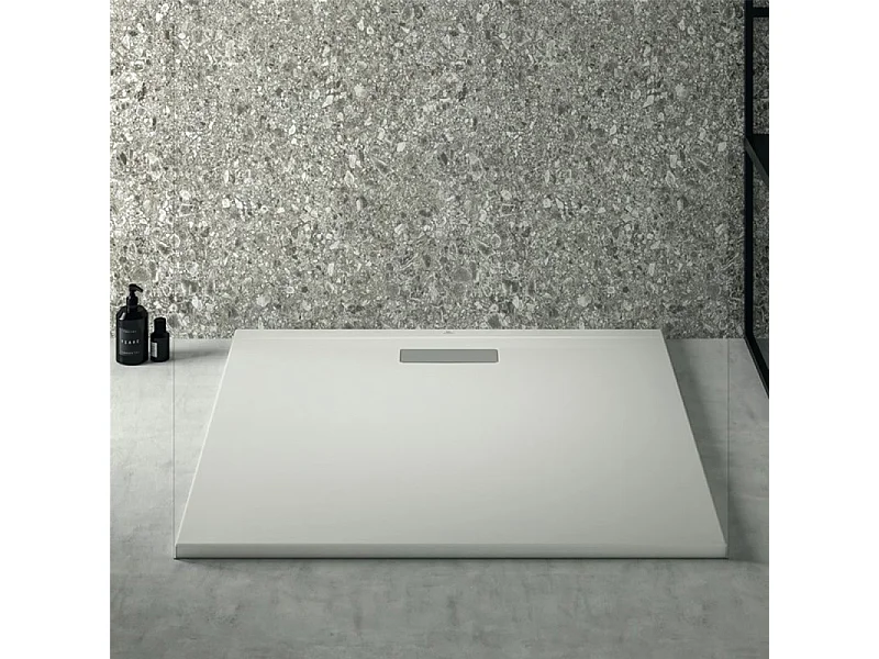 IDEAL STANDARD Receveur  80 X 80 Ultra Flat New acrylique carre blanc mat bonde incluse